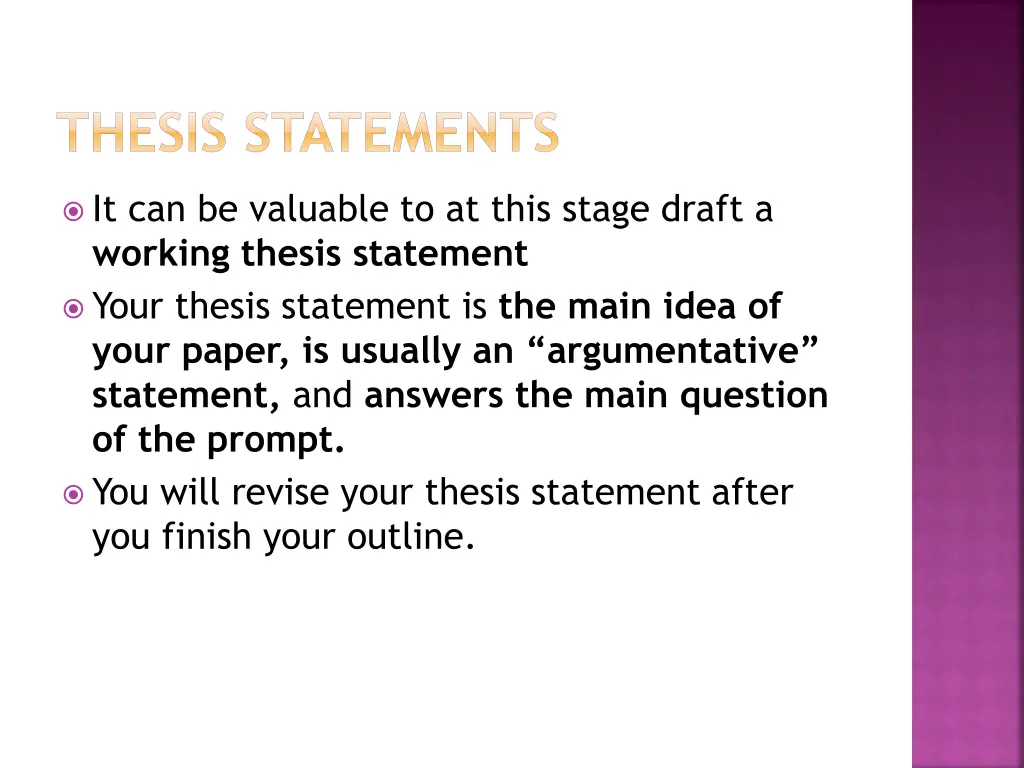 thesis statements