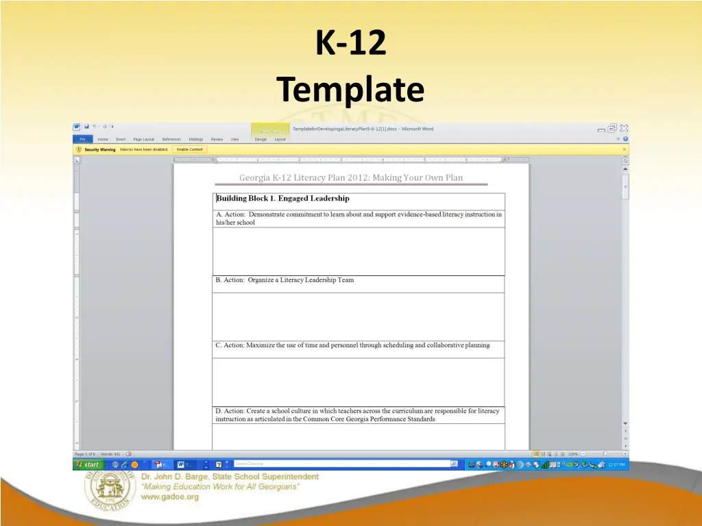 k 12 template