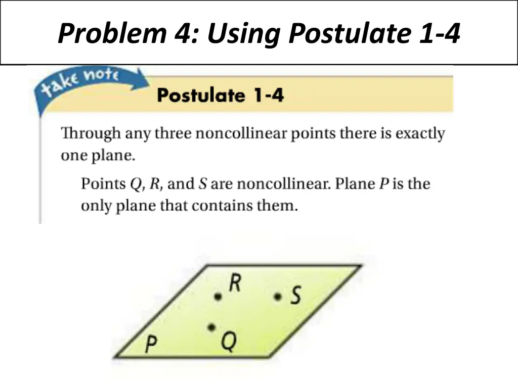 problem 4 using postulate 1 4