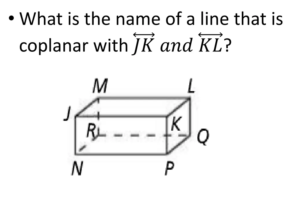 what is the name of a line that is coplanar with