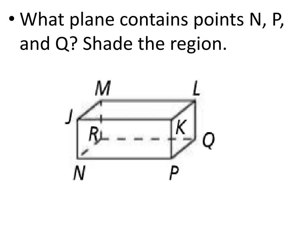 what plane contains points n p and q shade