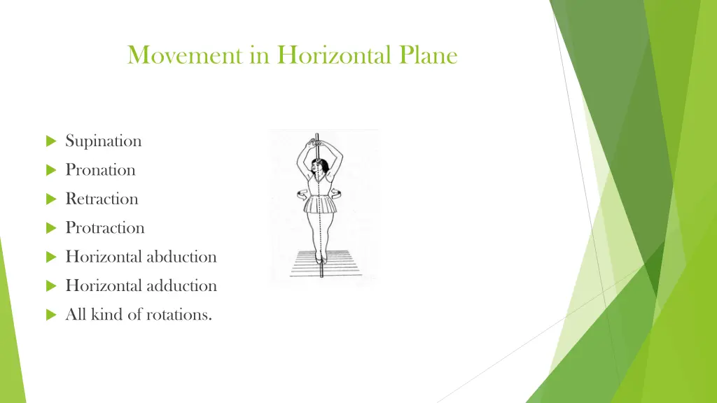 movement in horizontal plane