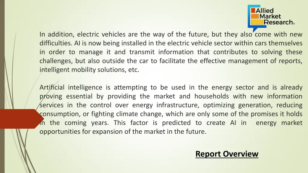 in addition electric vehicles