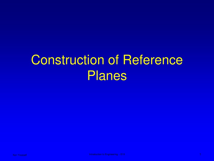 construction of reference planes