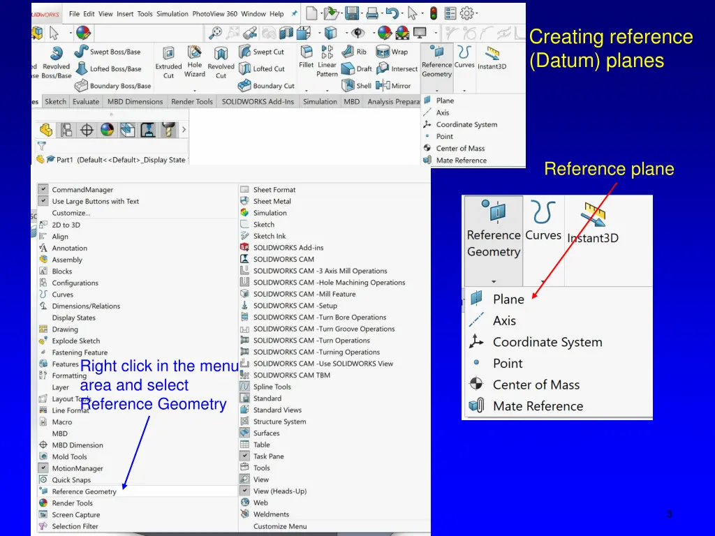 creating reference datum planes