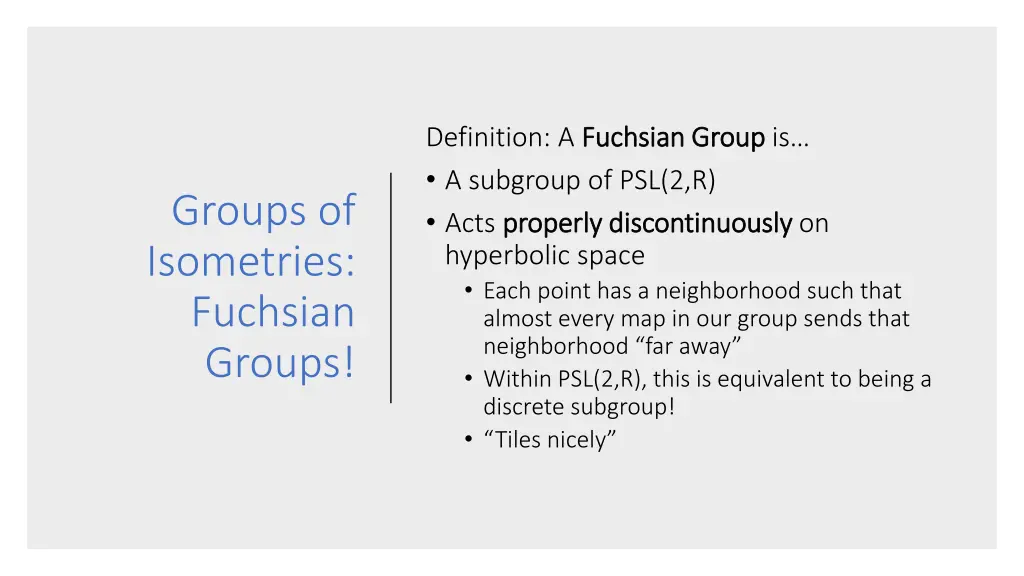 definition a fuchsian group fuchsian group