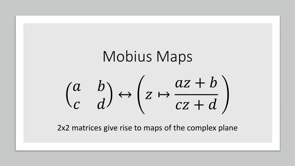 mobius maps