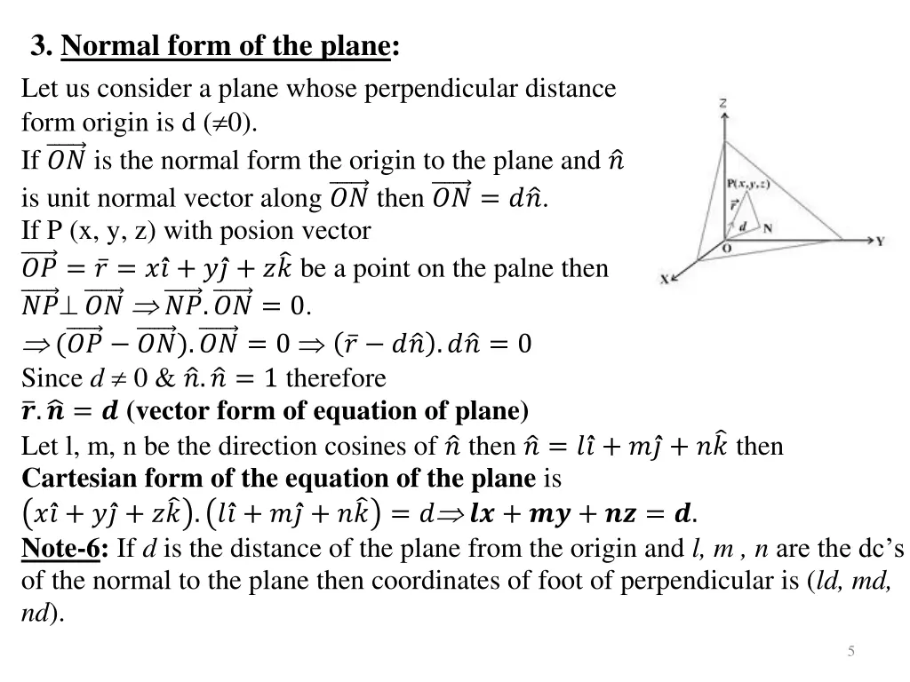 3 normal form of the plane let us consider