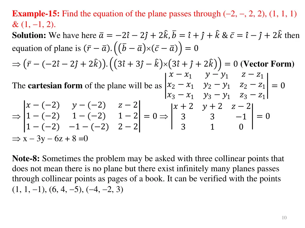 example 15 find the equation of the plane passes