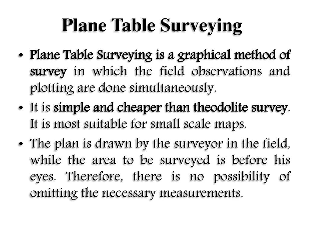 plane table surveying