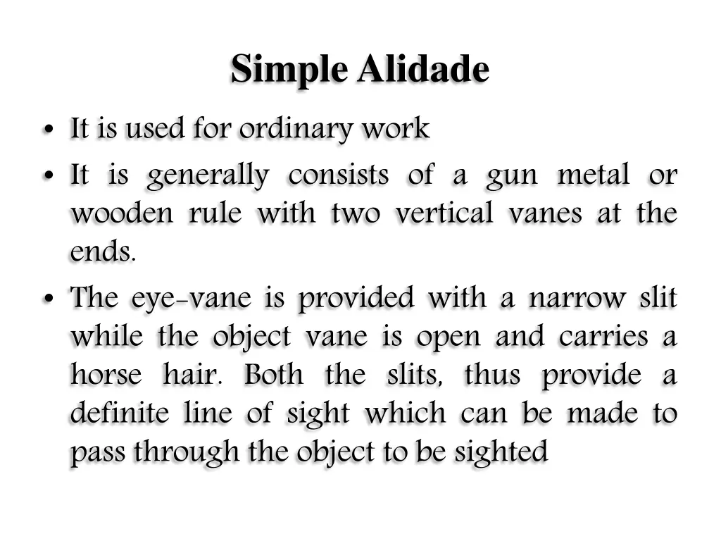 simple alidade