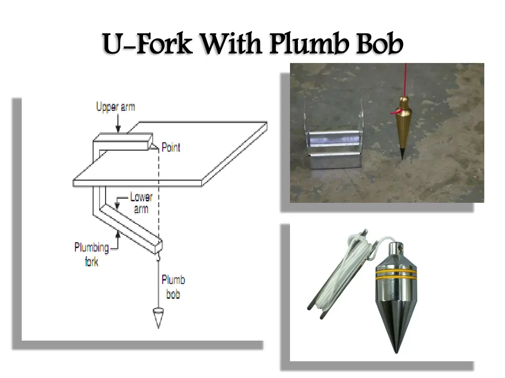 u u fork with plumb bob 1