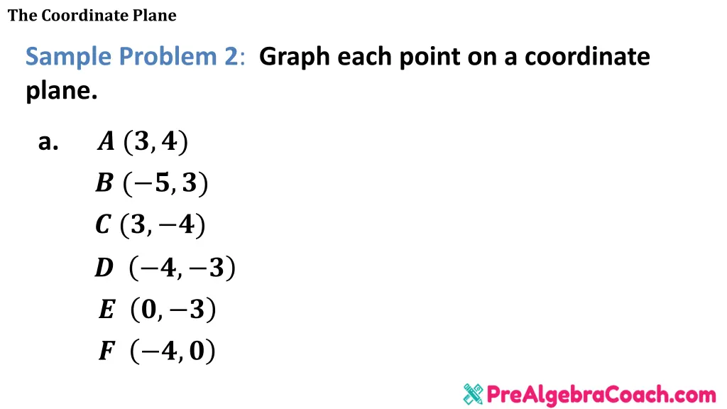 the coordinate plane 9