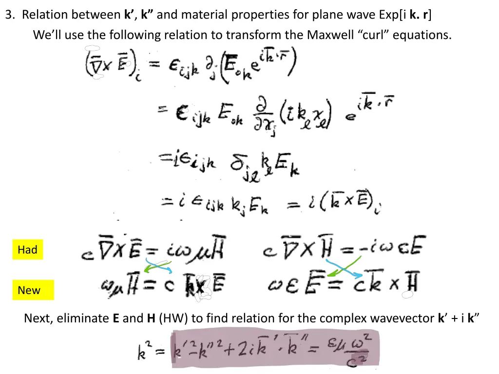 3 relation between k k and material properties