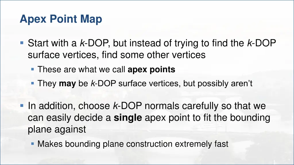 apex point map