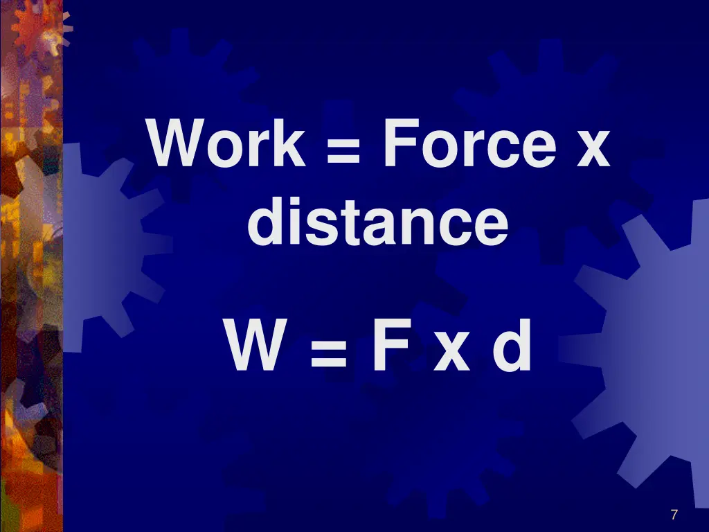 work force x distance