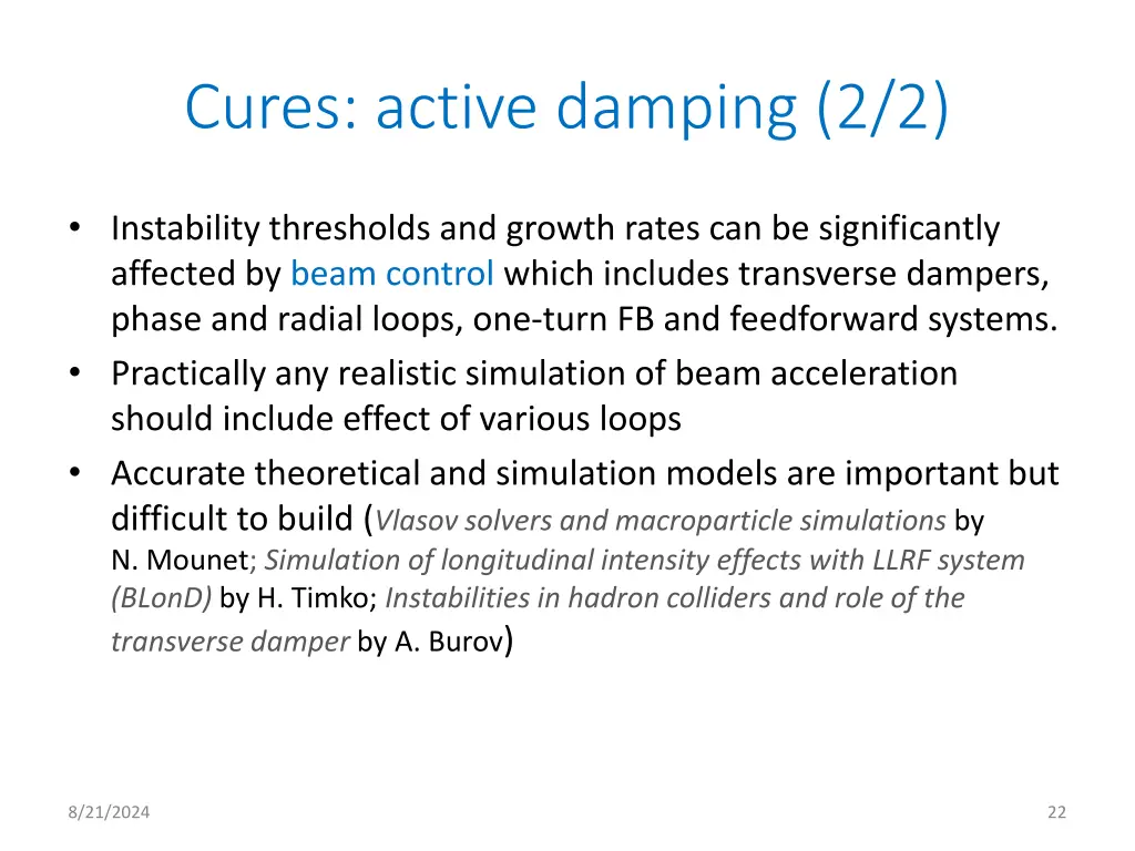 cures active damping 2 2