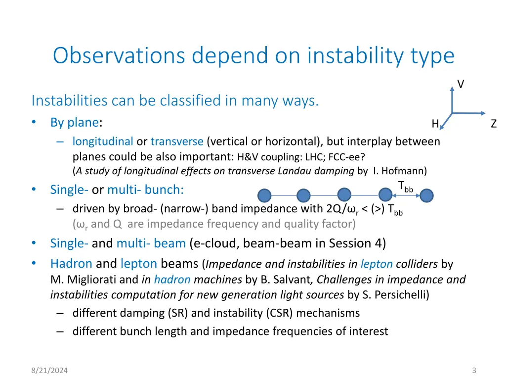 observations depend on instability type