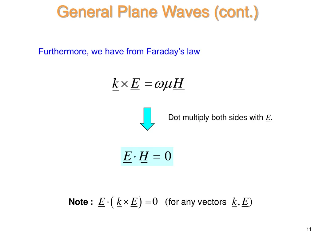 general plane waves cont 8