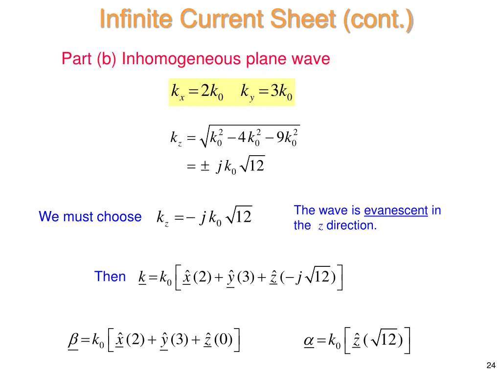 infinite current sheet cont 1