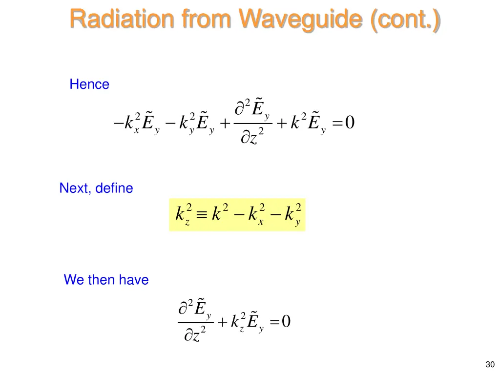 radiation from waveguide cont 2