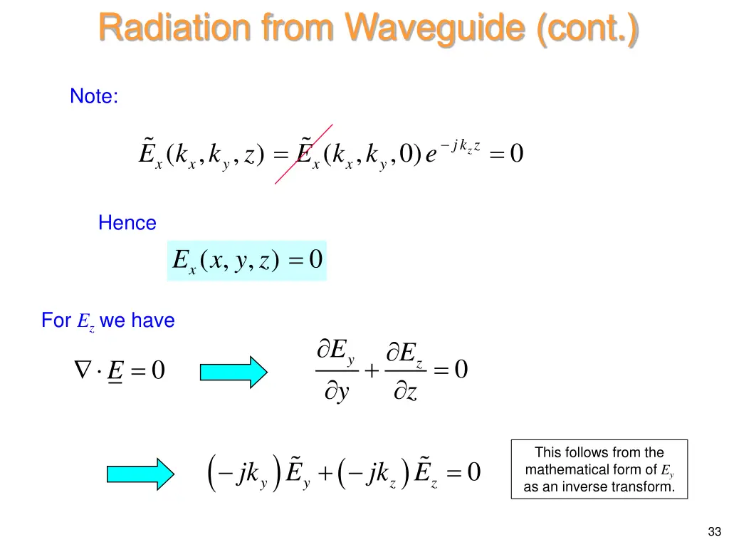 radiation from waveguide cont 5