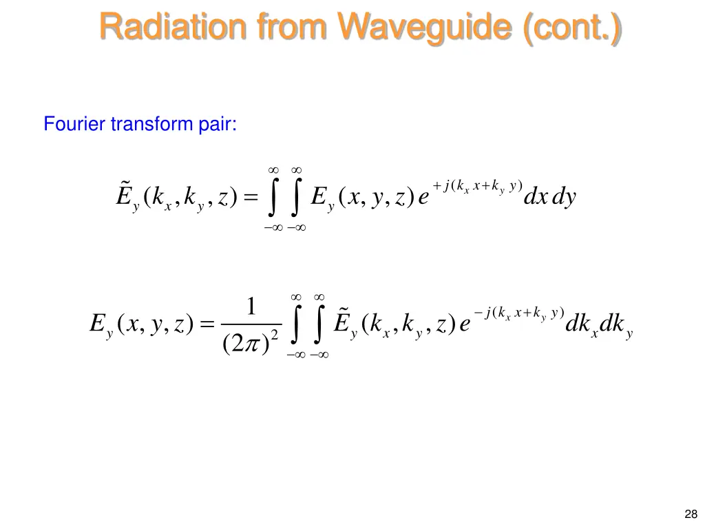 radiation from waveguide cont