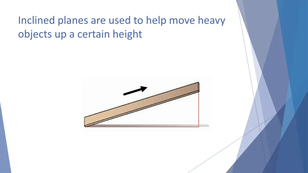 inclined planes are used to help move heavy