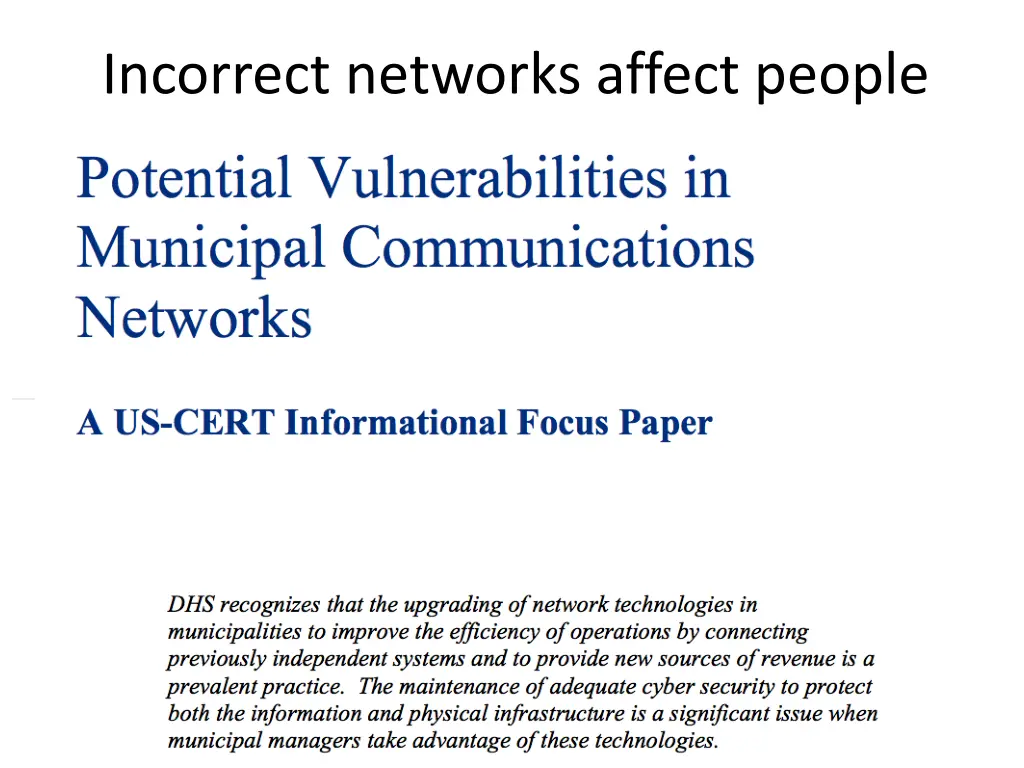 incorrect networks ground airplanes incorrect