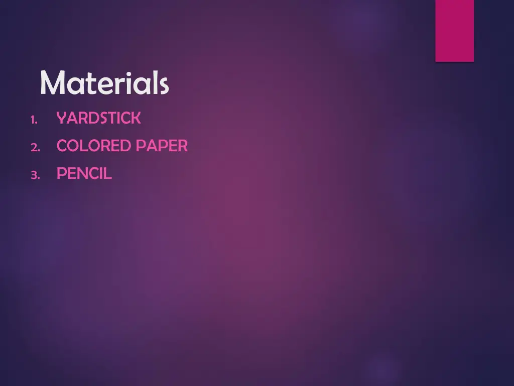 materials yardstick