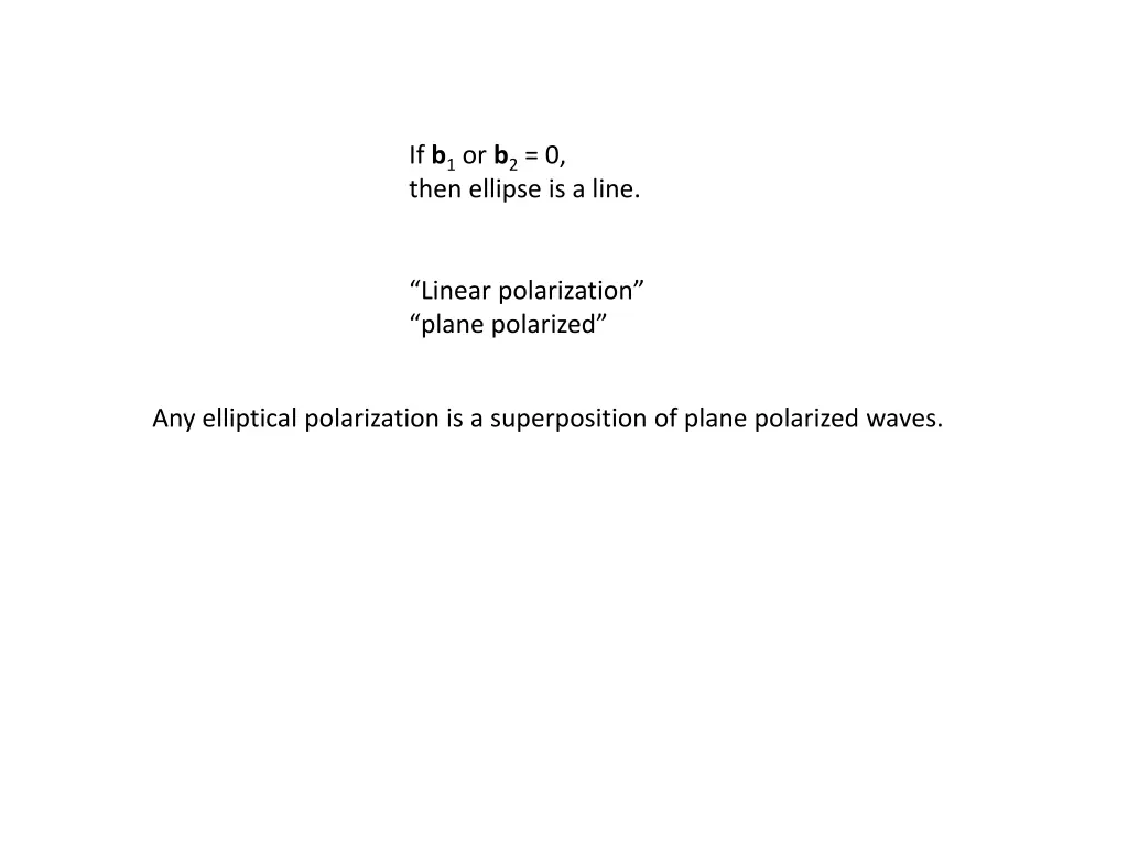 if b 1 or b 2 0 then ellipse is a line