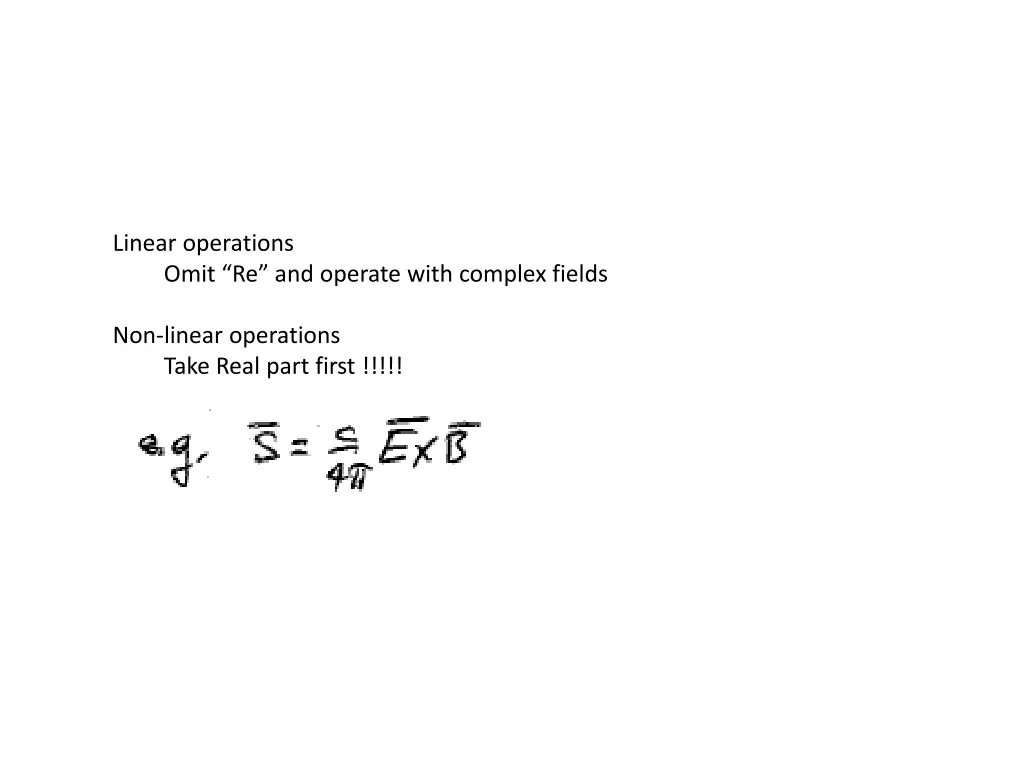 linear operations omit re and operate with