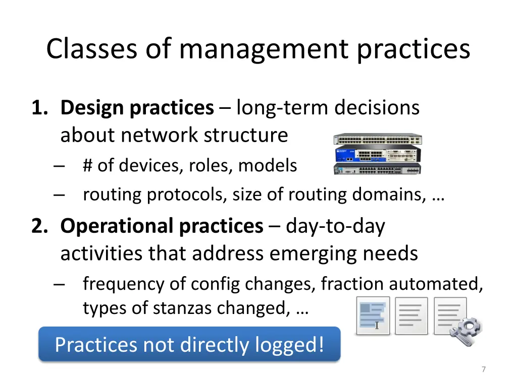 classes of management practices