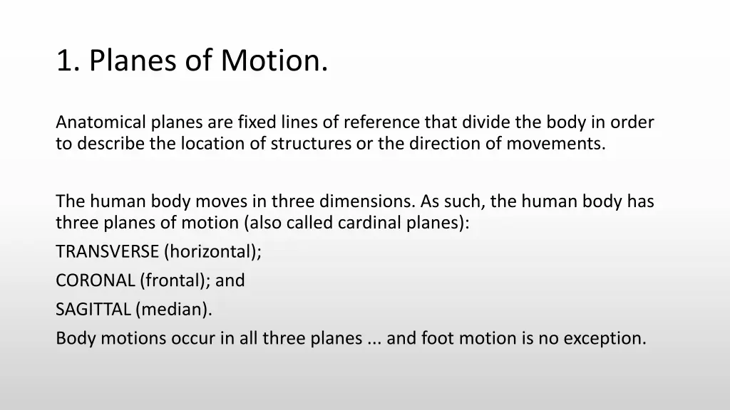 1 planes of motion