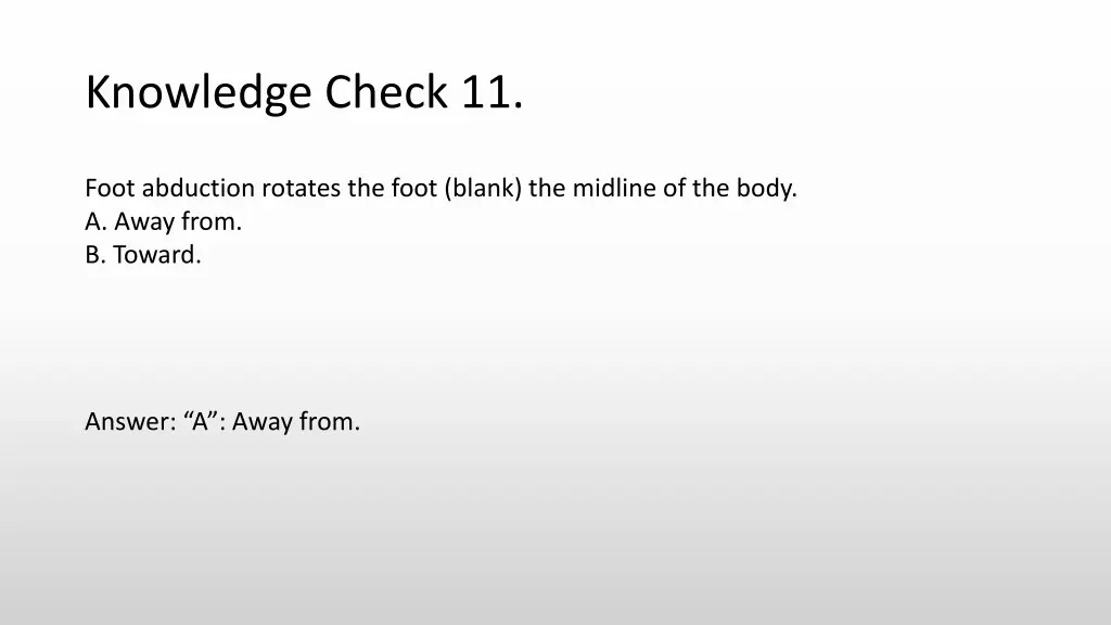 knowledge check 11