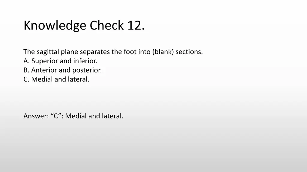 knowledge check 12