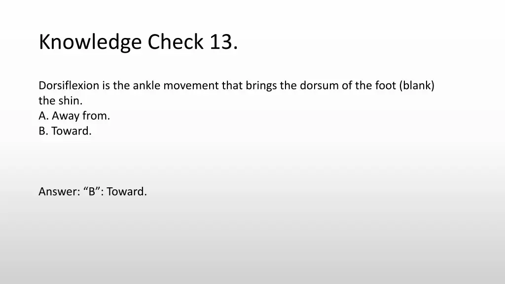 knowledge check 13