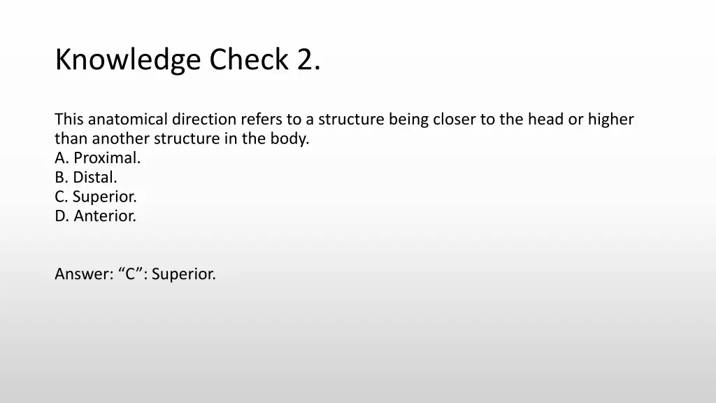 knowledge check 2