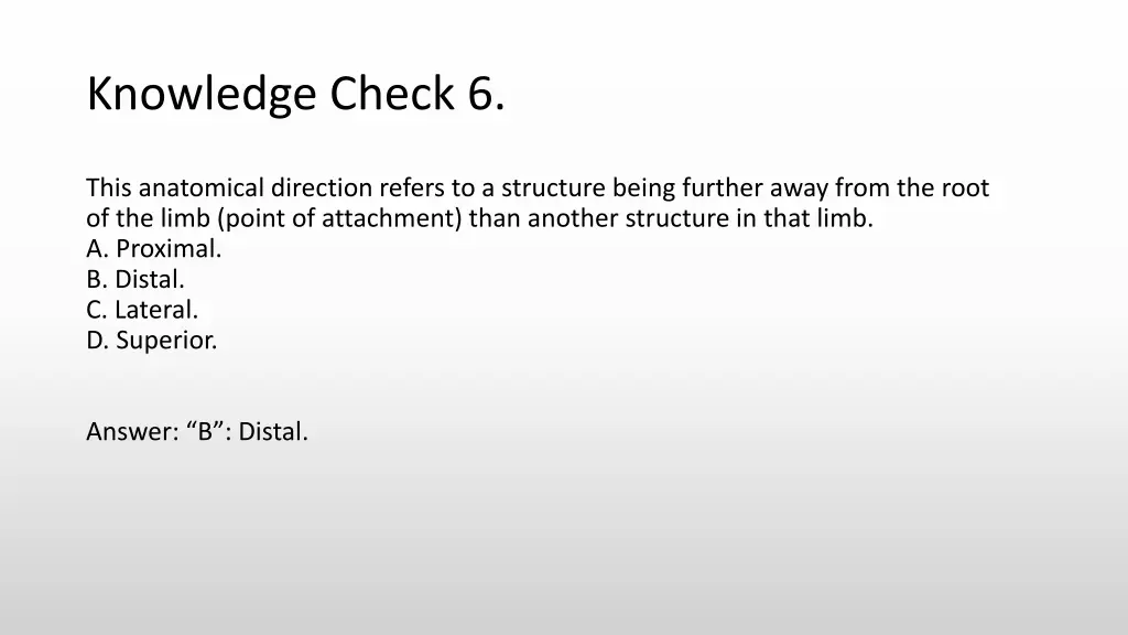 knowledge check 6