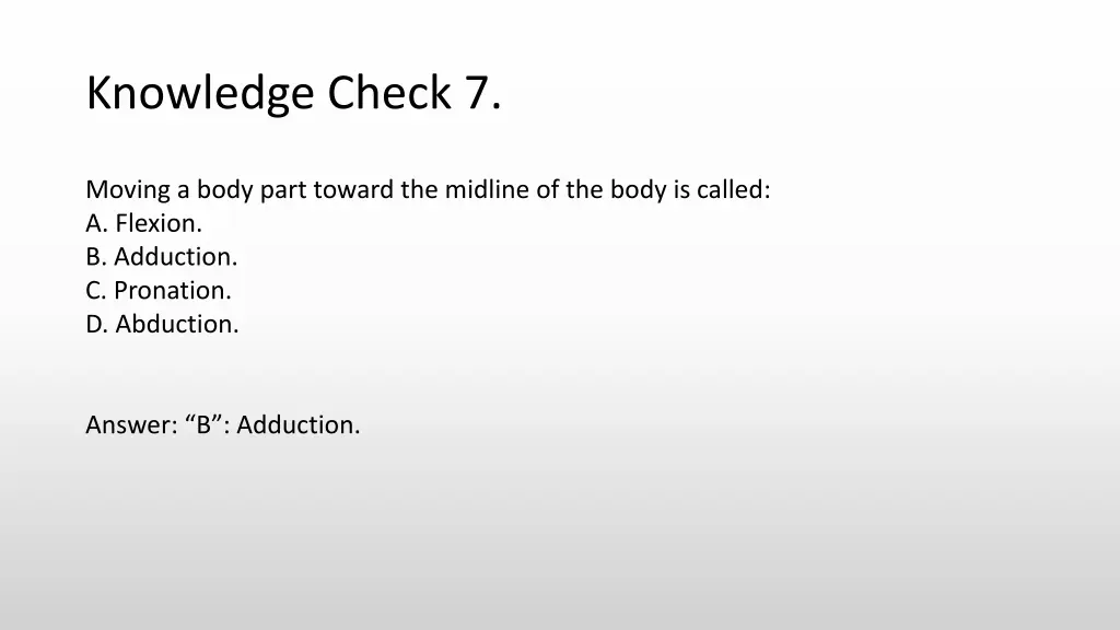 knowledge check 7