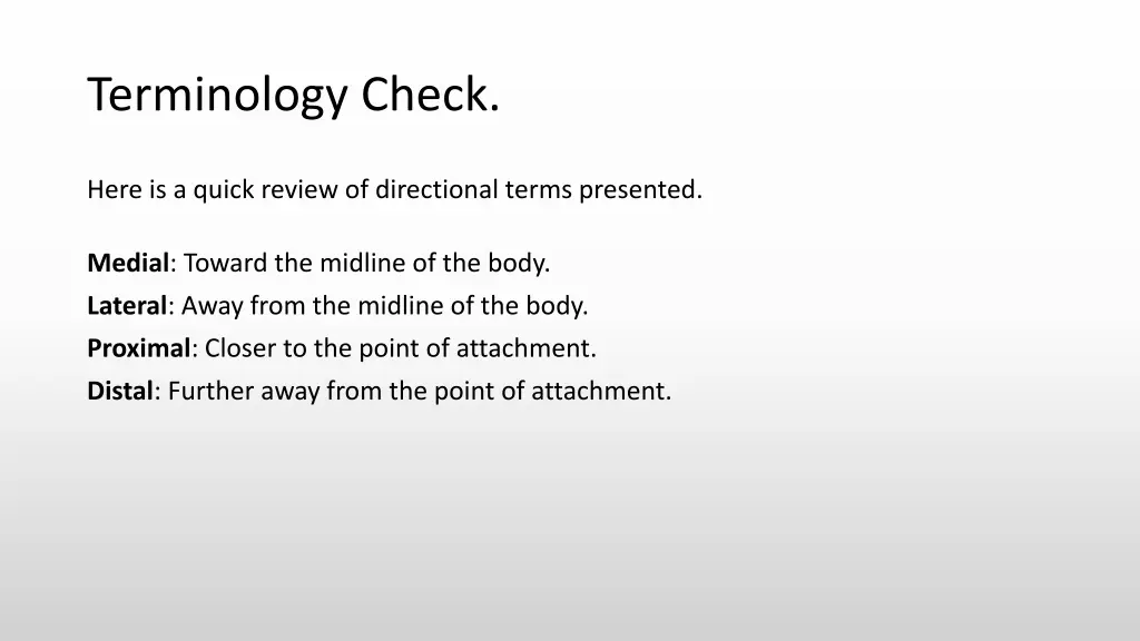 terminology check