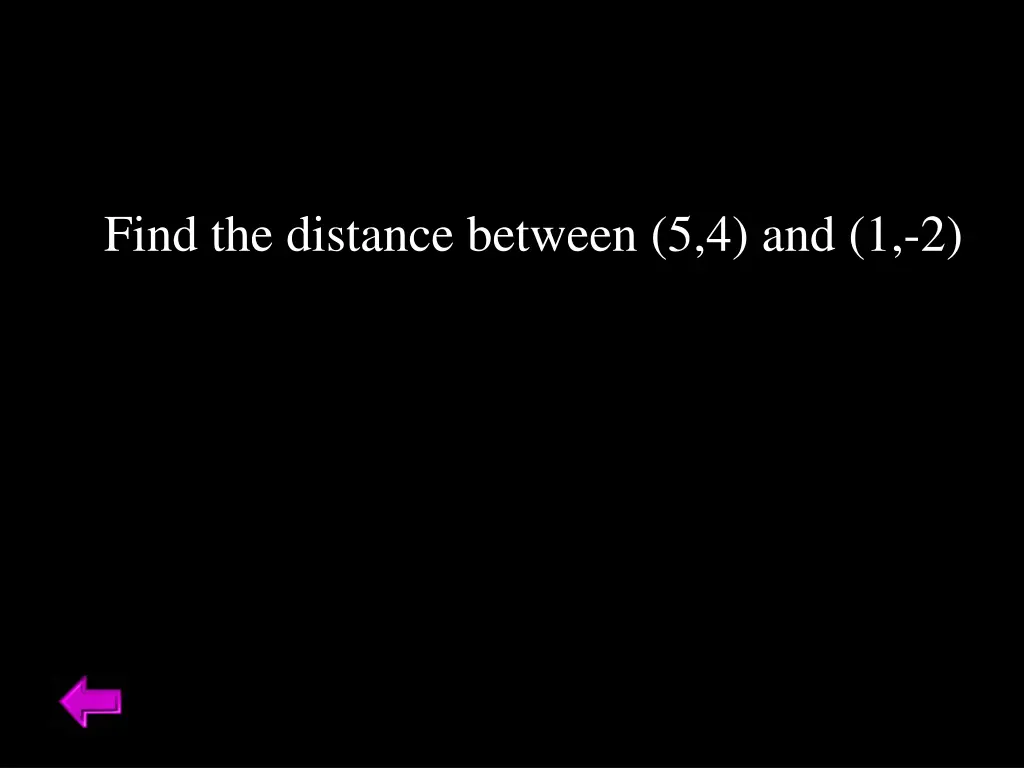 find the distance between 5 4 and 1 2