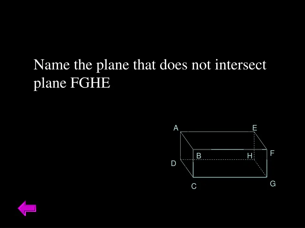 name the plane that does not intersect plane fghe