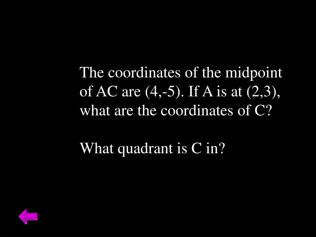 the coordinates of the midpoint