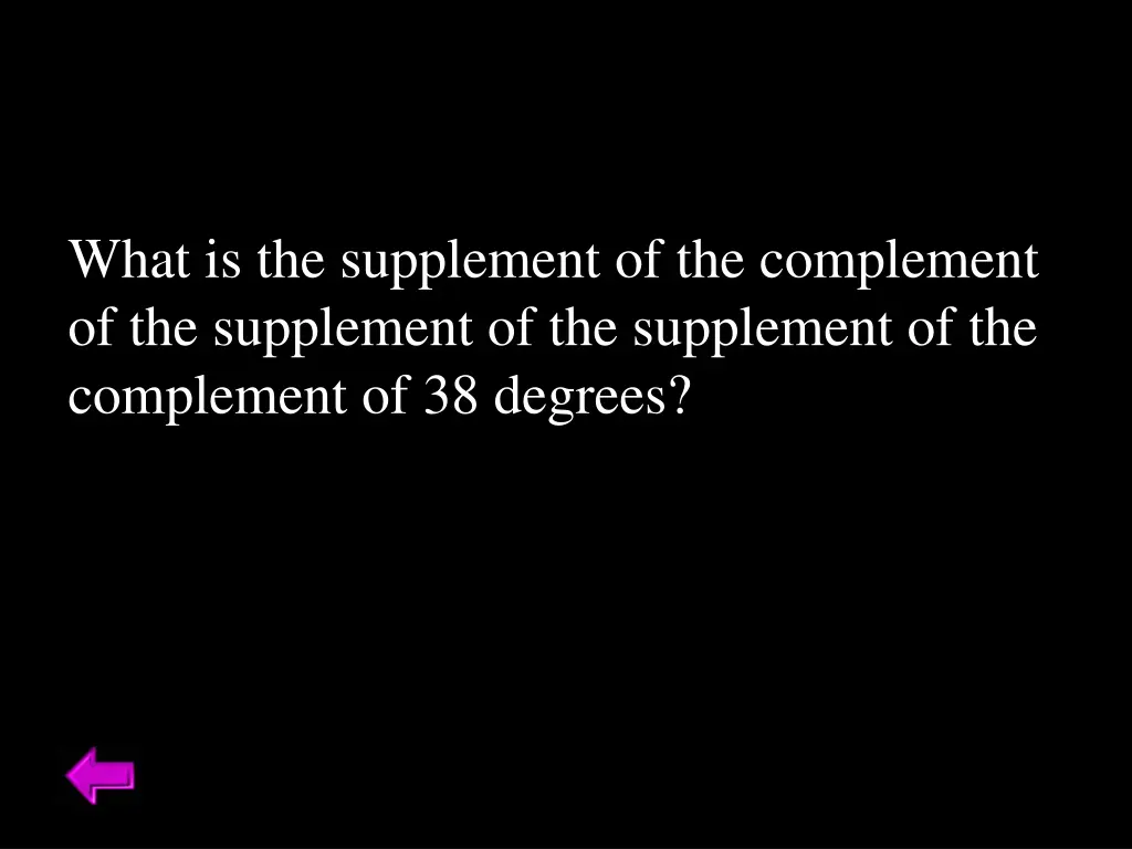 what is the supplement of the complement