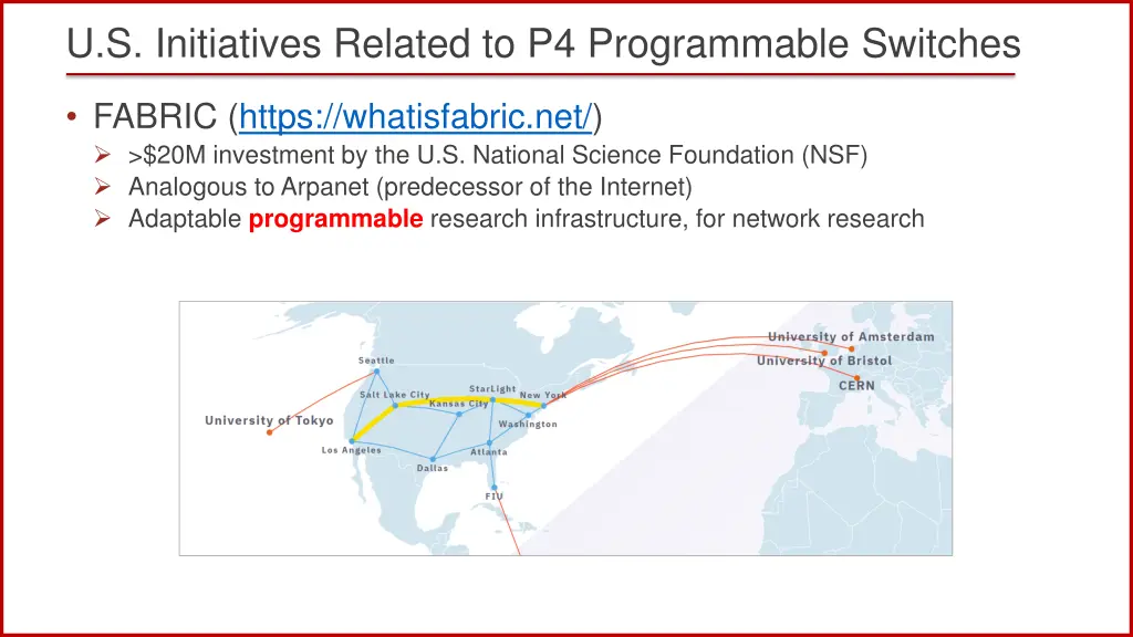 u s initiatives related to p4 programmable