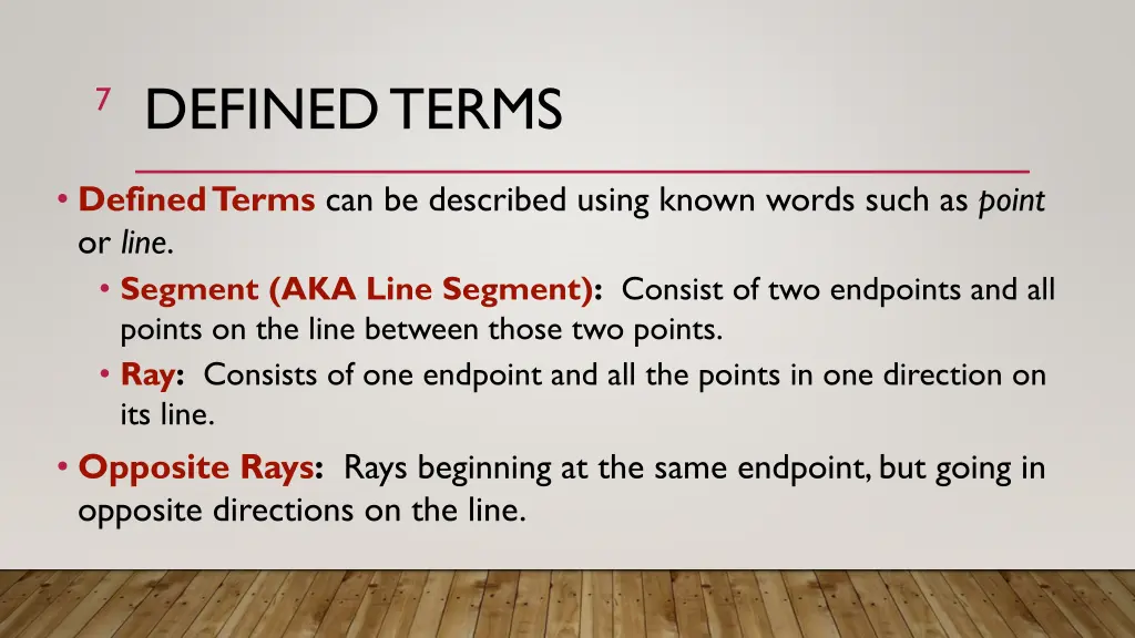 defined terms