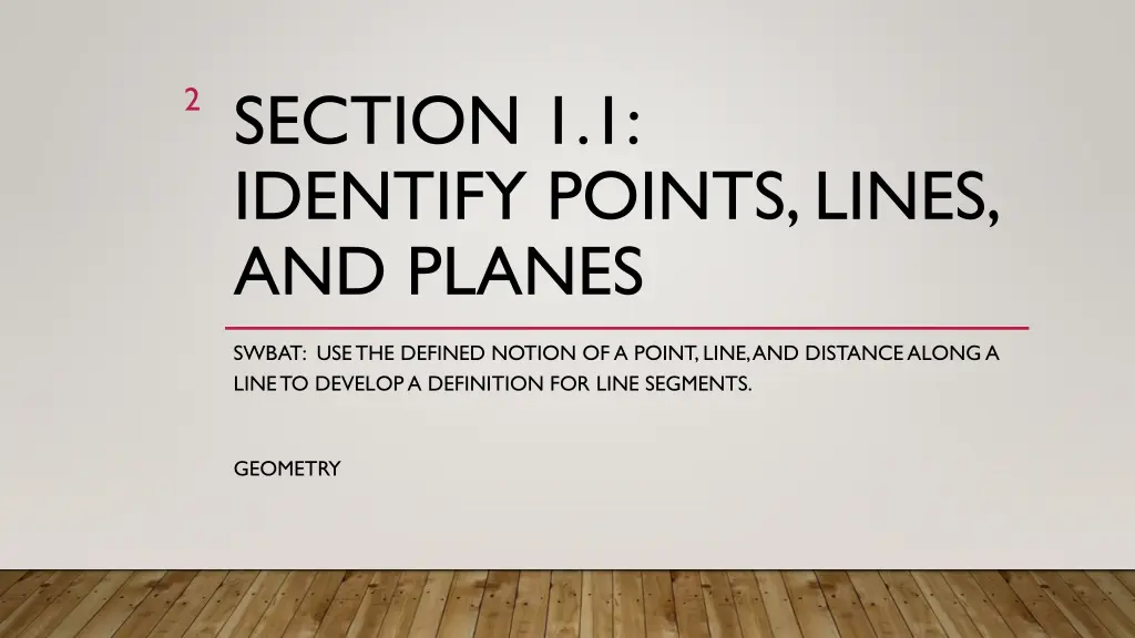 section 1 1 identify points lines and planes