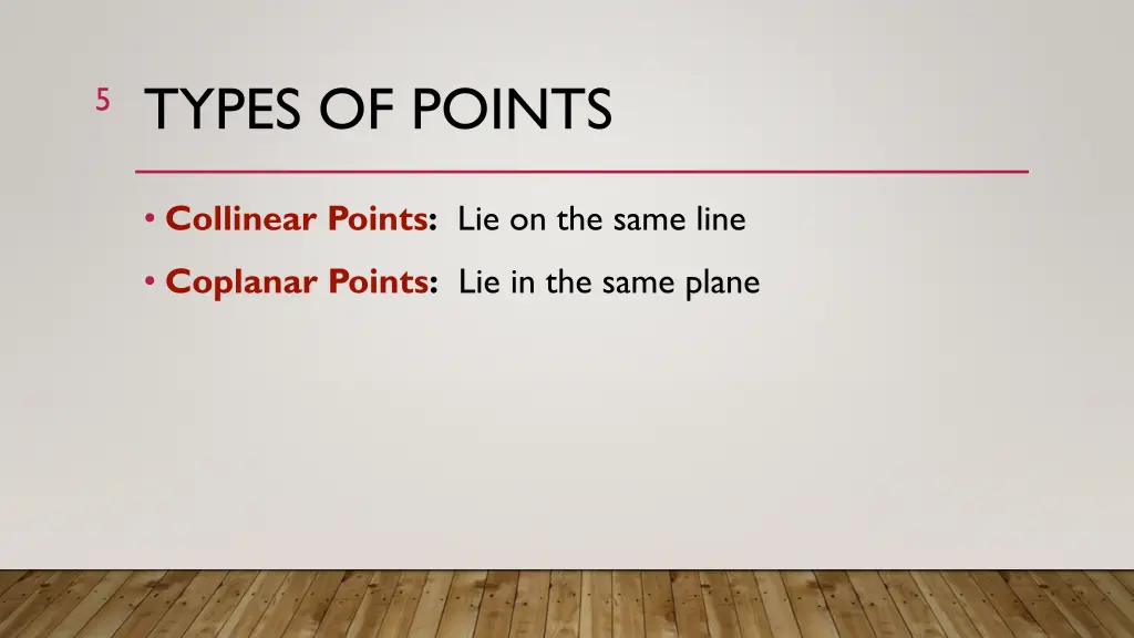 types of points