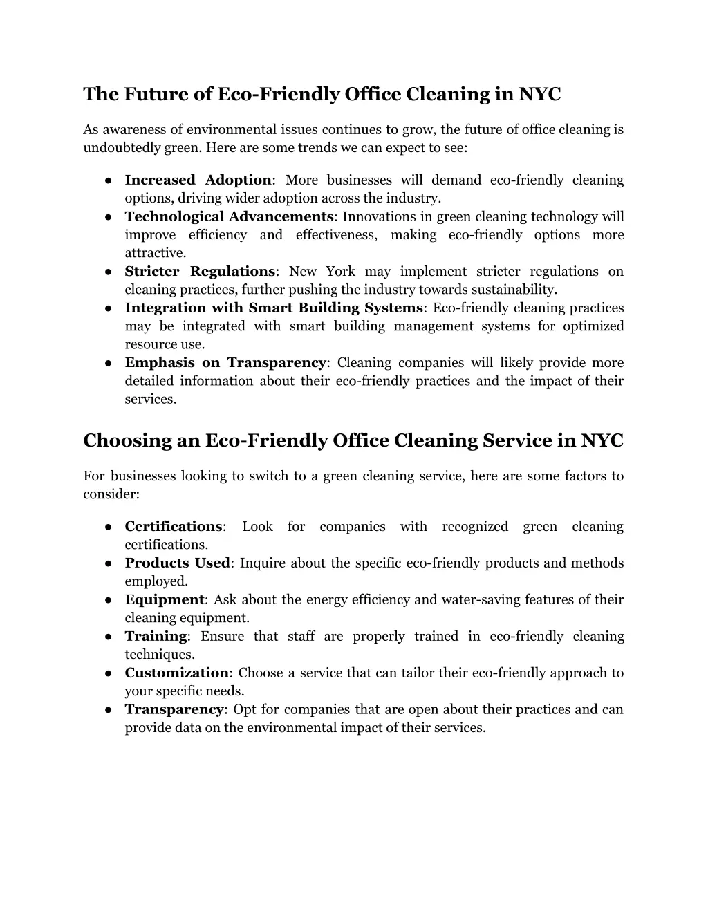 the future of eco friendly office cleaning in nyc